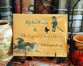 Legend of Sleepy Hollow & Rip Van Winkle, Washington Irving's (1974); antique books, vintage books