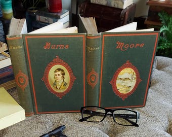 Set 2-Thomas Moore, Robert Burns, Poetry – 1800's Books antique books