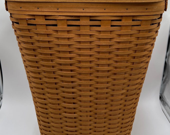 Vintage Large Longaberger Laundry Hamper With Insert and Lid. Etsy
