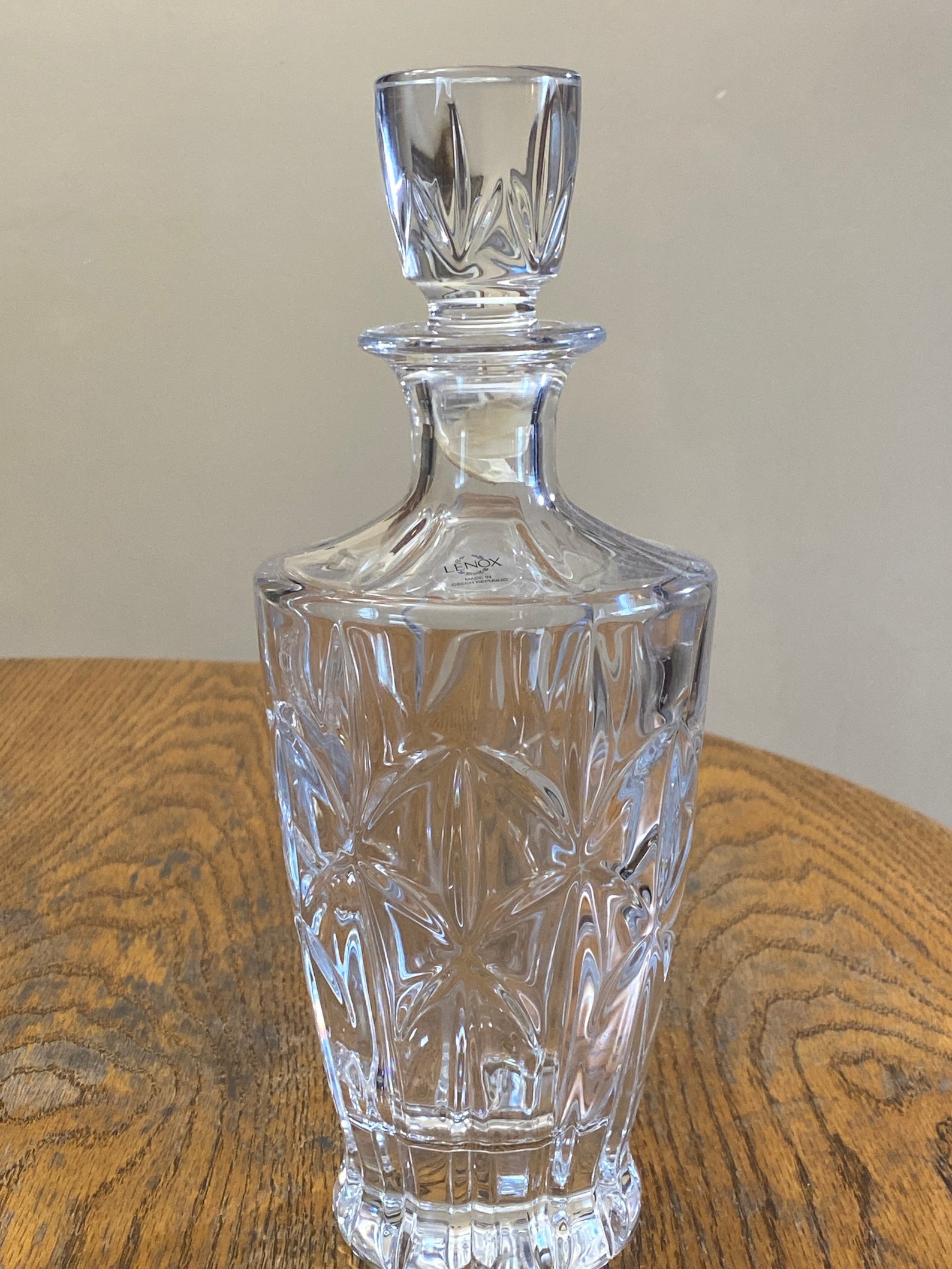 Lenox Crystal Decanter Set With Stopper & 4 Lenox Double Old Etsy