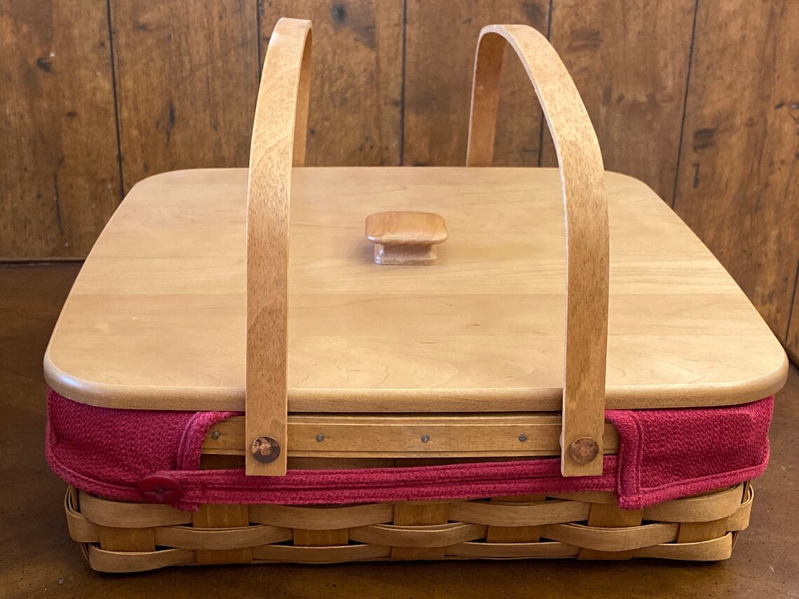 Longaberger Blue Ribbon Collection Pie Basket. With Plastic Etsy