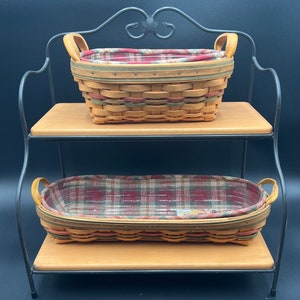 Longaberger Wrought Iron 2 Tier Shelf Counter Top Display