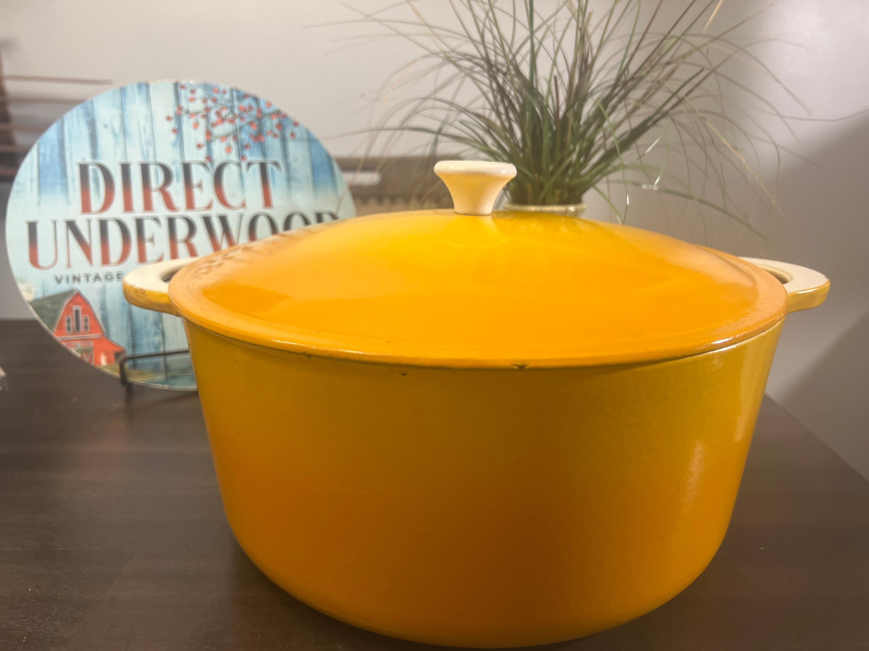 Vintage Yellow Descoware Enamelware Saucepot Enamel Ware Vintage Pots and Pans  Cookware Belgian Kitchenware Yellow Kitchen Decor 