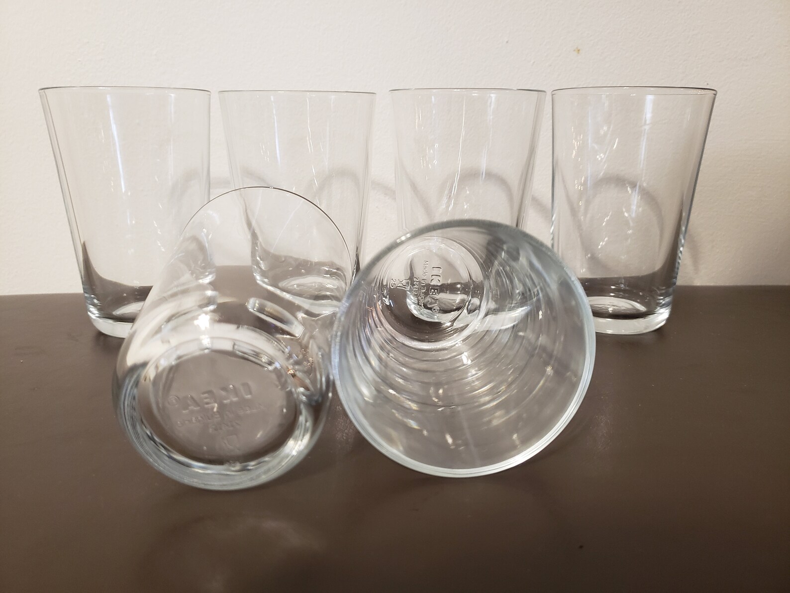 IKEA 2141 Glass Tumblers Clear 10 Oz. Drinking Glasses Made In Etsy