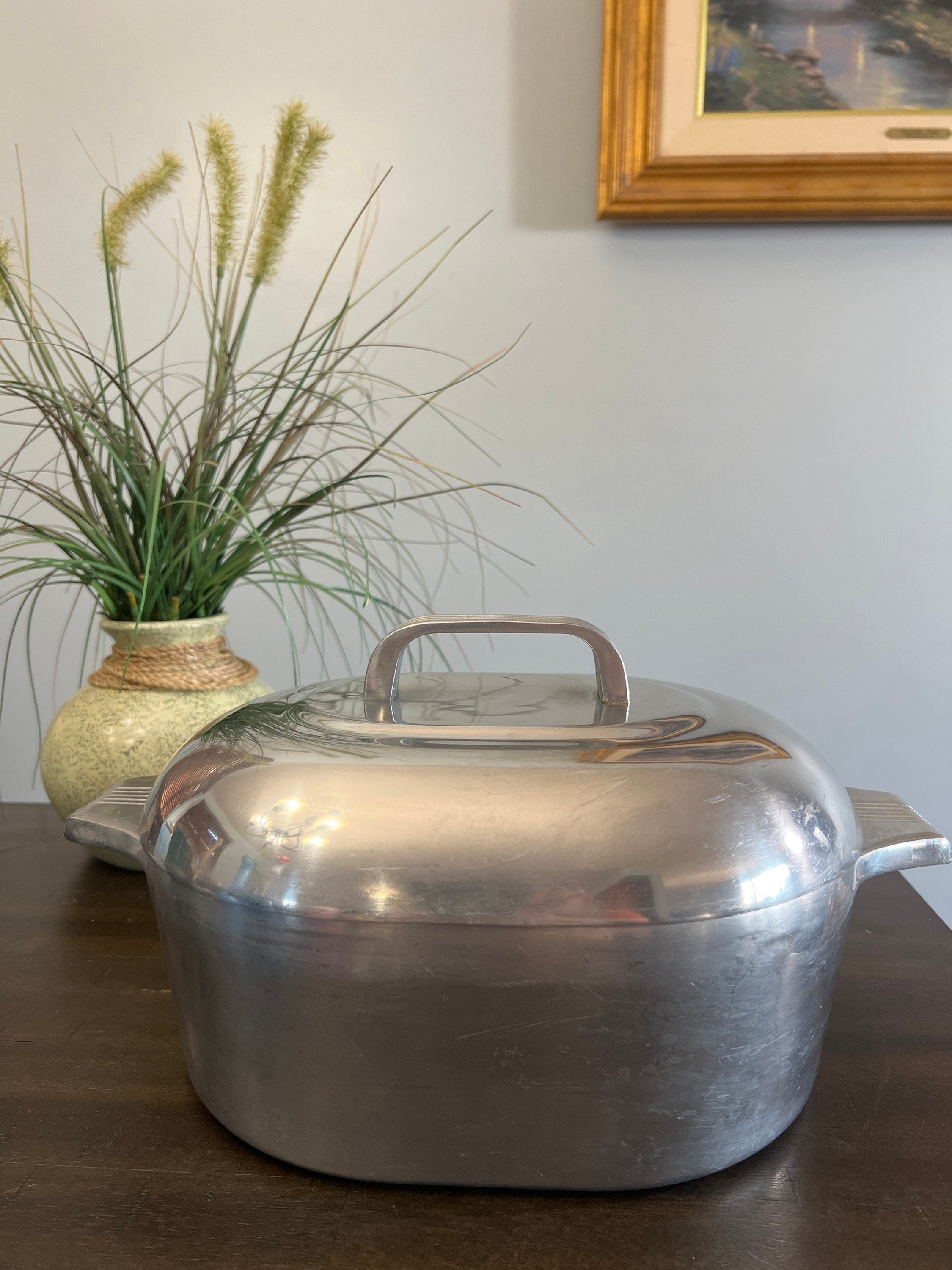 vintage Wagner Ware Magnalite cast aluminum pots, pans, dutch oven