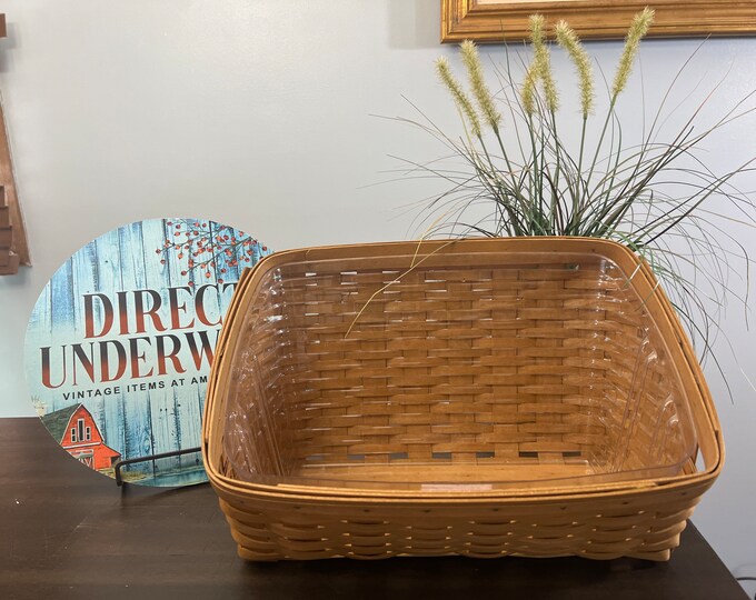 Longaberger Large Sort and Store Desktop Combo Basket. Plastic Insert