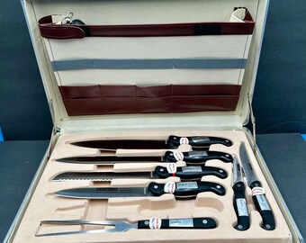 Rostfrei Bachmayer Profiline Stainless Inox 21 Piece Cutlery Set With Diplomat Locking Briefcase.  Read Description.  Missing 1 Knife.