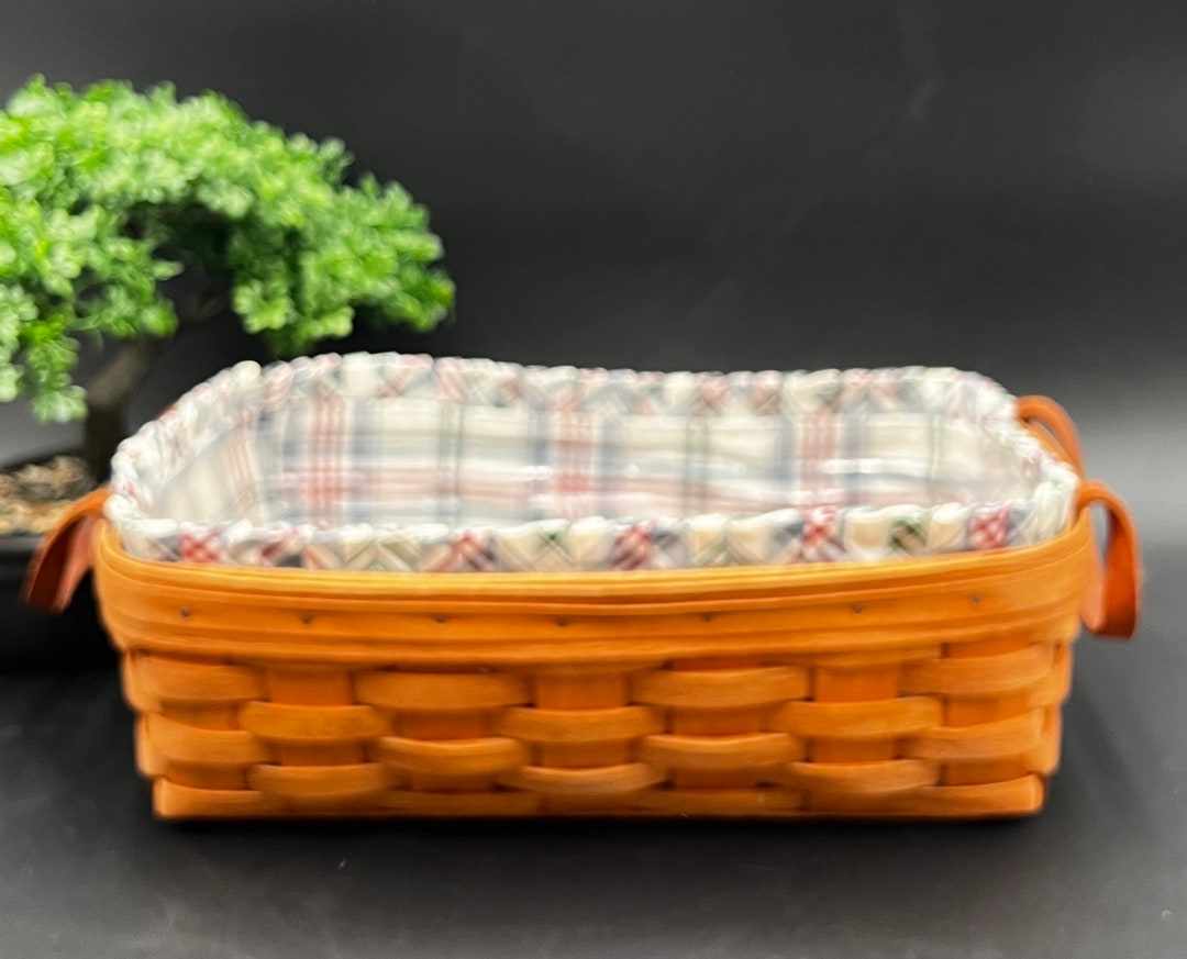 Vintage 1990 Longaberger Pantry Basket. Handwoven Wood. 2 Etsy