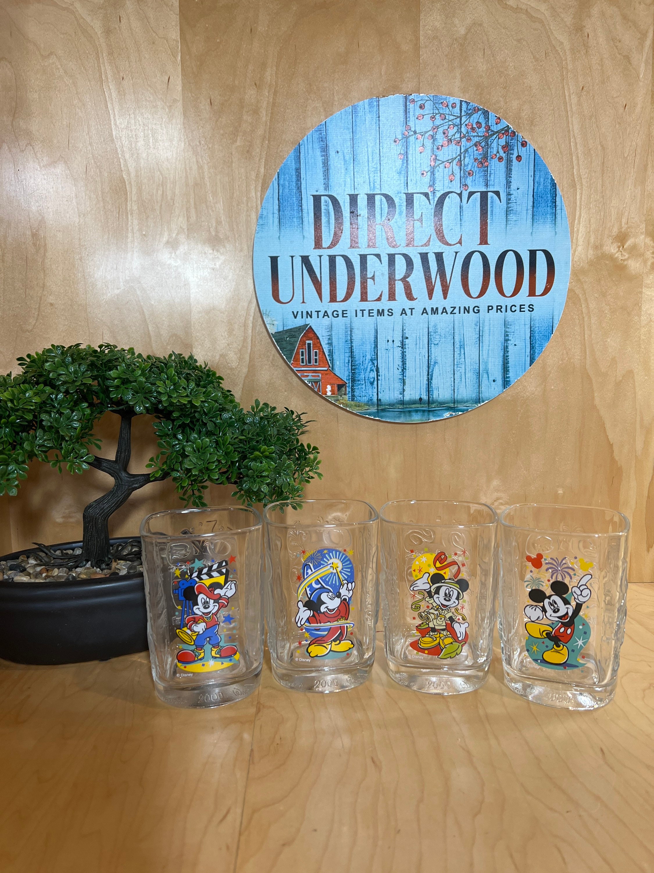 Disney World Mickey Mouse 2000 Complete Set Millennium Series Glasses (item  #1401783)