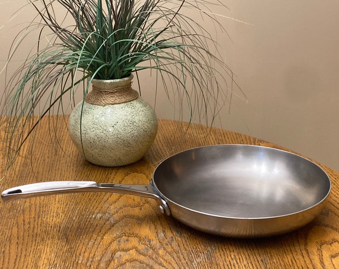 Vintage 9.5 Revere Ware Stainless Steel Heavy Frying Pan Etsy