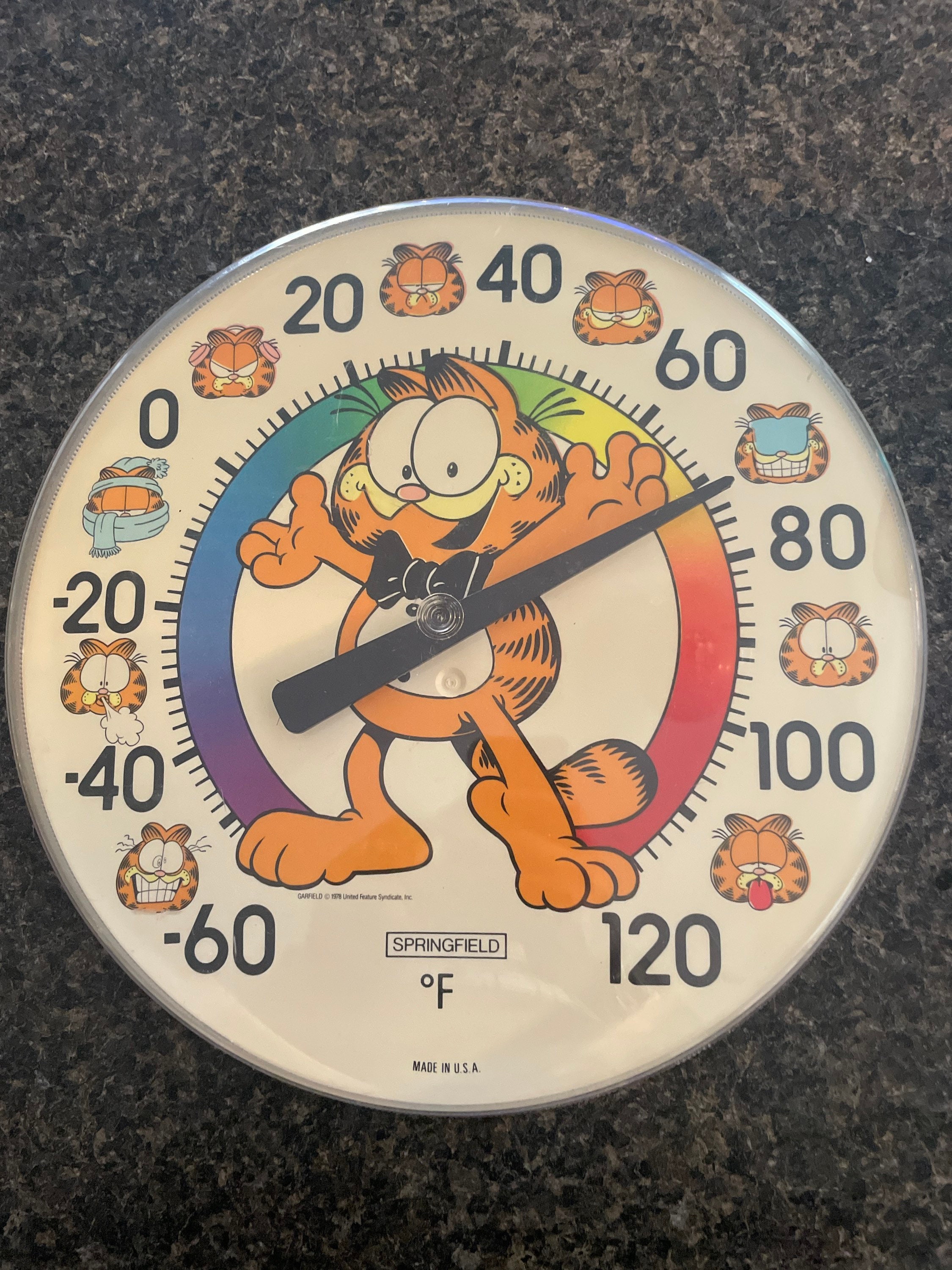 Rare Vintage Garfield the Cat Strip Thermometer Mint in