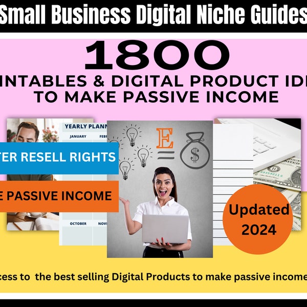 1800 Digital Products Ideas To Sell  For Passive Income, Etsy Digital Downloads Small Business Ideas and Bestsellers to Sell on Etsy