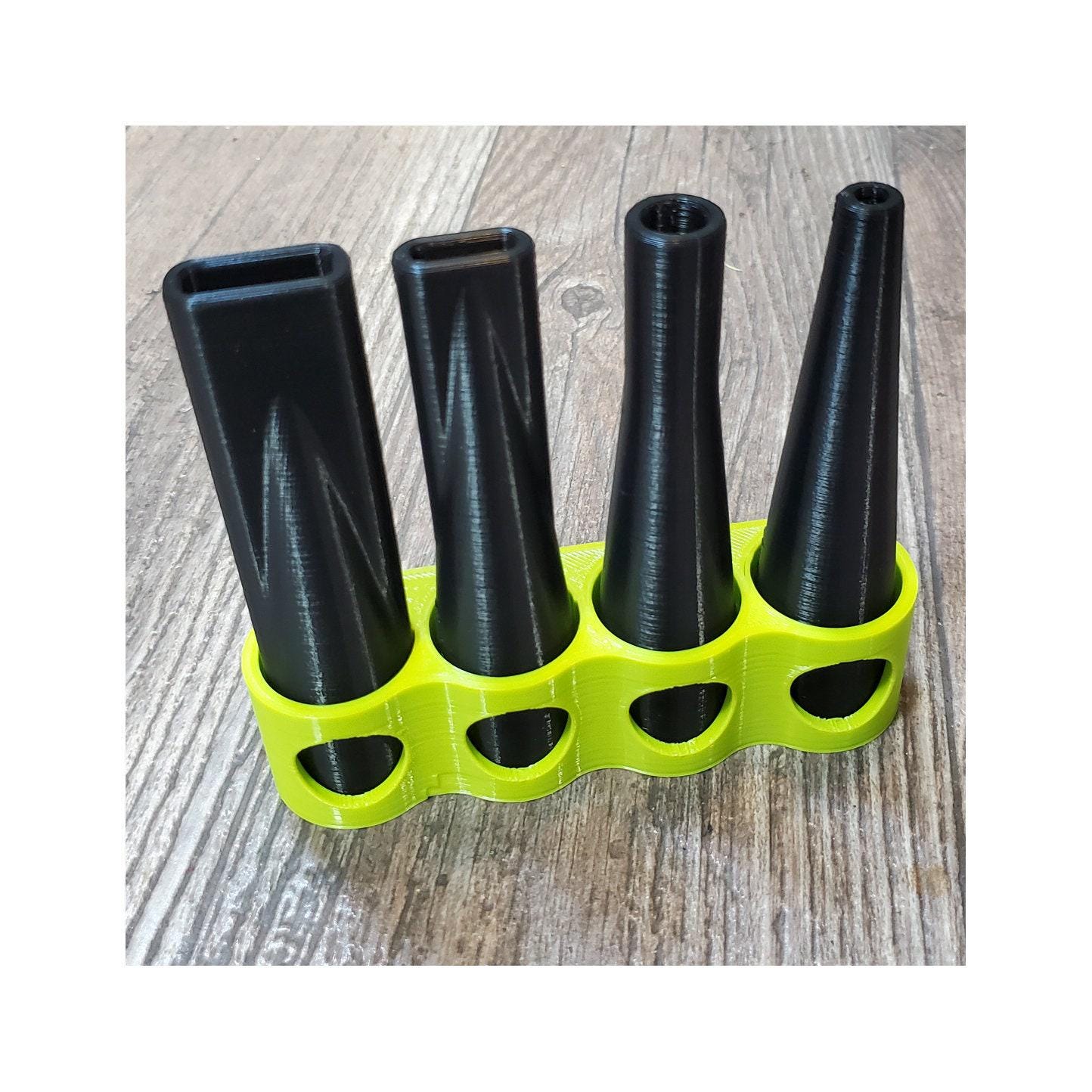 Ryobi inflator / mini blower attachments and storage rack