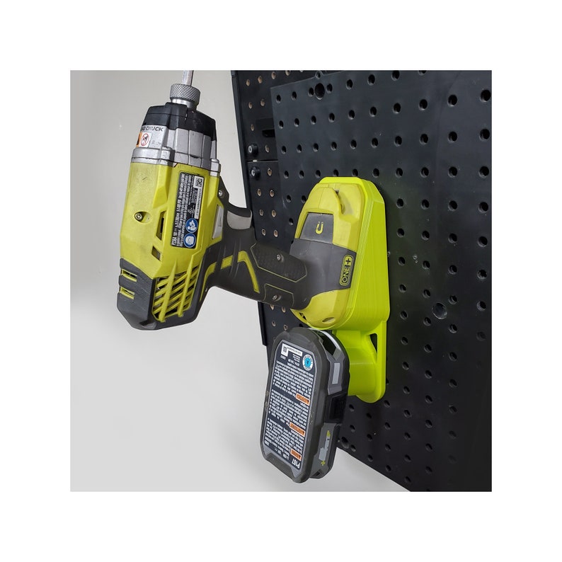Ryobi ONE tool and battery holder pegboard mount Etsy
