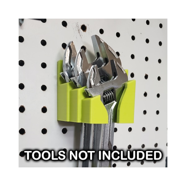 Adjustable wrench rack, Link, pegboard, or wall mount