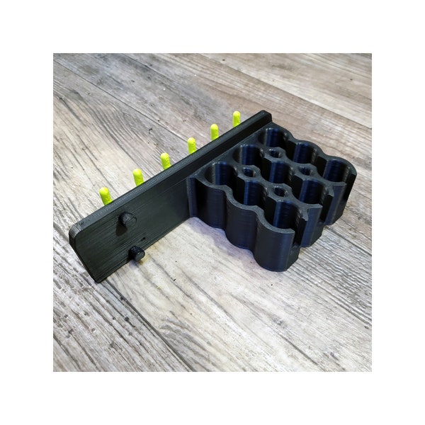 Charger rack for Ryobi 4v USB, Link, pegboard, wall mount, 9 BATTERY