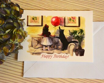 Happy Birthday Cat Card