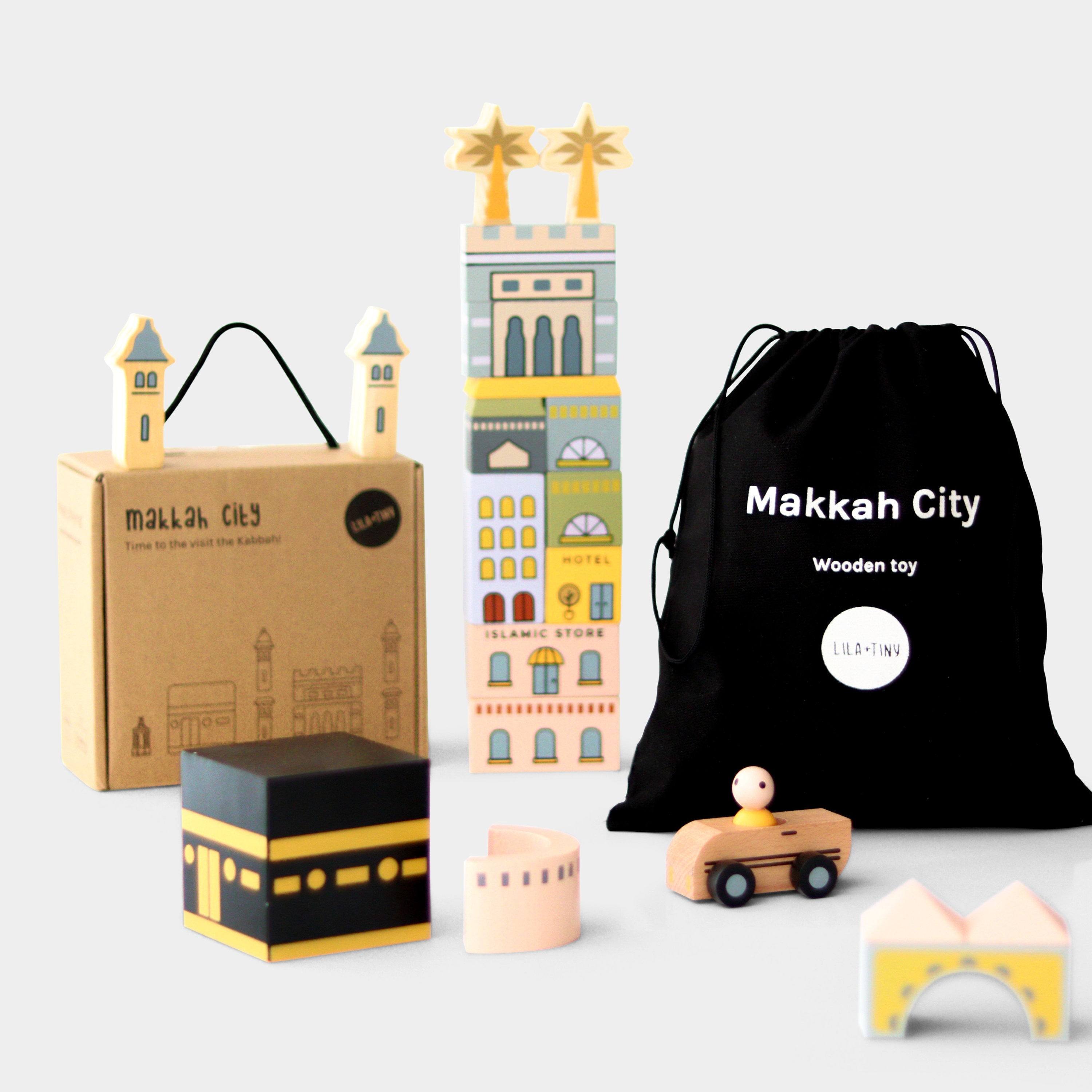 Hajj Play Set /Wooden Mosque/Wooden Masjid/Masjid Play Set/Kaba Kaba Play Set /Eid ul Adha/Hajj Gift/Makkah Mecca/Mosque Masjid/Muslim Doll 