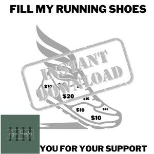Track Fundraiser | Fill My Running Shoes | INSTANT DOWNLOAD | Fundraiser | Track Team | Cross Country Team | Cross Country Fundraiser