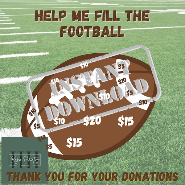 Football Fundraiser Etsy