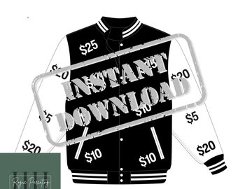 CUSTOM Letterman Jacket Fundraiser | Fill My Letterman Jacket | INSTANT DOWNLOAD | Fundraiser | Sports | Athlete Jacket