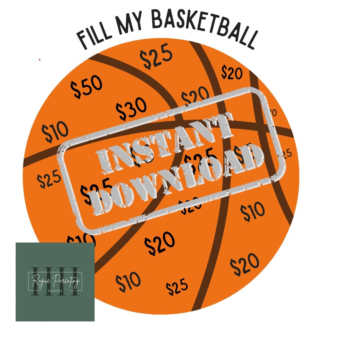 Basketball Fundraiser, Fill My Basketball, INSTANT DOWNLOAD, Fundraiser, Club Basketball, Basketball Team