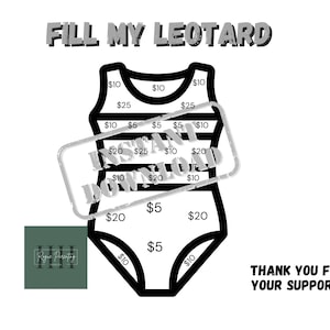 Dance Fundraiser, Fill My Leotard, INSTANT DOWNLOAD, Fundraiser, Dance Team, Cheer Team