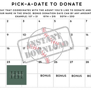 Raccolta fondi per il baseball / DOWNLOAD IMMEDIATO / Raccolta fondi con data a scelta / Squadra di baseball / Campo di baseball / Torneo di baseball