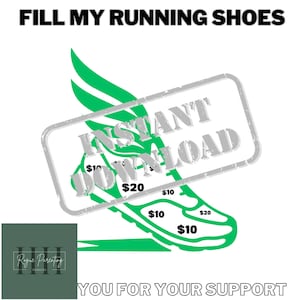 Track Fundraiser | Fill My Running Shoes | INSTANT DOWNLOAD | Fundraiser | Track Team | Cross Country Team | Cross Country Fundraiser