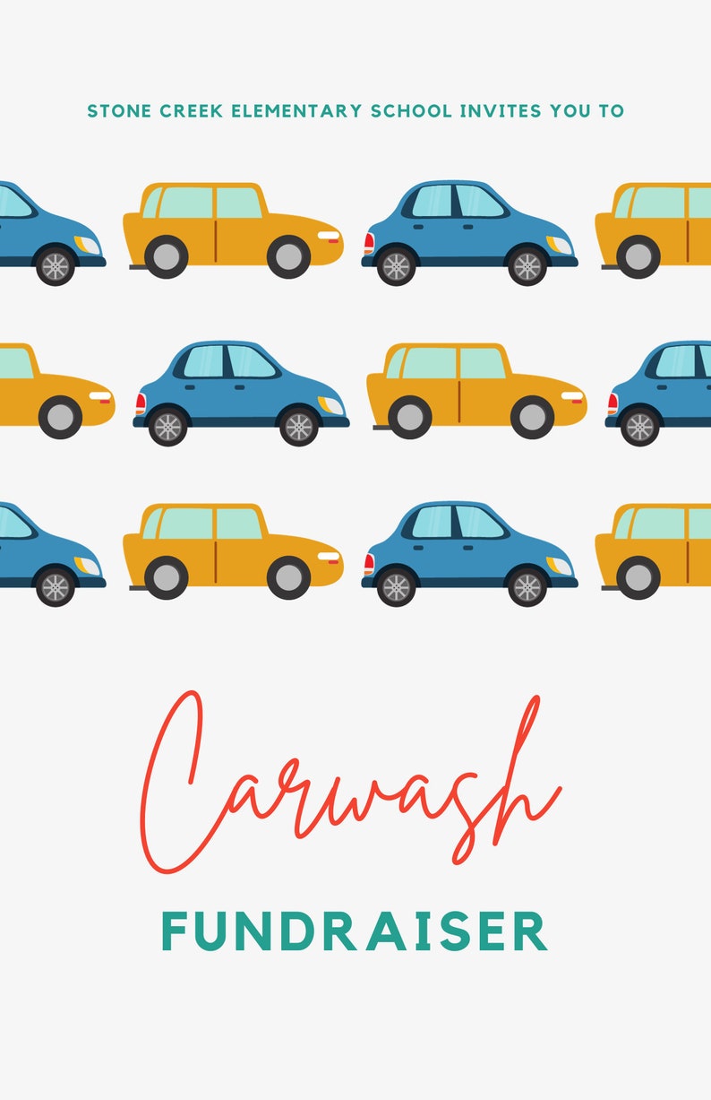Car Wash Fundraiser, Car Wash Template, EDITABLE TEMPLATE, Fundraiser