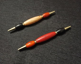Handgemaakte houten 2-kleuren balpen - Lerarenpennen