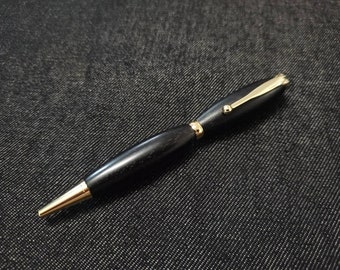 Handmade ballpoint pen in Ebony wood