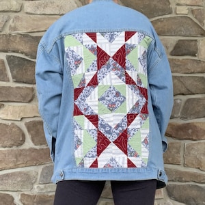 Quilted Denim Jacket - Berries and Daisies