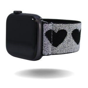 Black sparkly apple watch band top