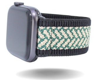 Solid Black Elastic Watch Band – Palmetto Bands