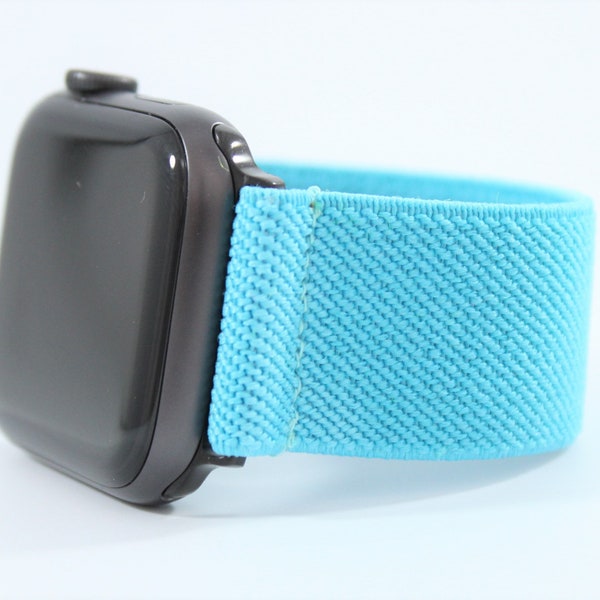 Elastic Watch Band for Apple Watch - All Series (Models 1 - 8, SE, Ultra) -  Solid Turquoise Teal