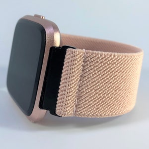 Elastic Watch Band for Fitbit Versa  - Versa 1 / 2 / Lite - Solid Blush Peach Chic