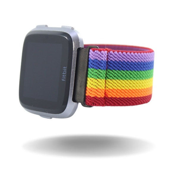 Elastic Fitbit Versa Watch Band - Rainbow Pride - Versa 1 / 2 / Lite