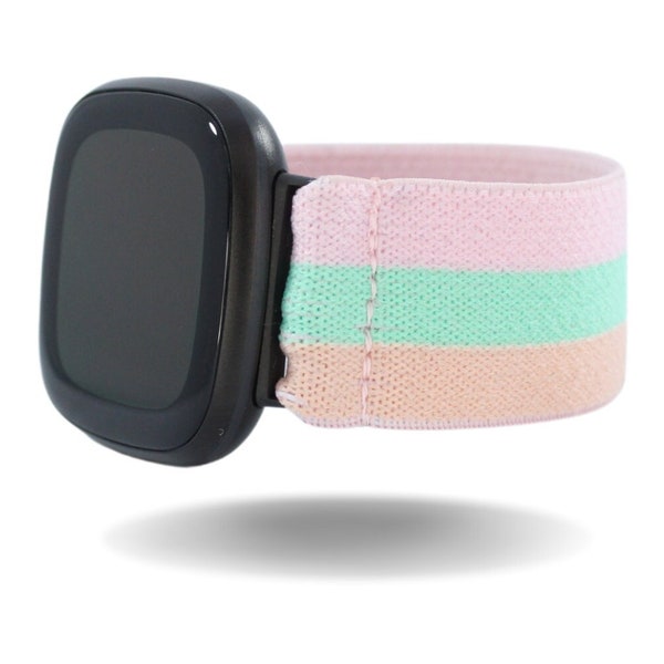 Elastic Fitbit Sense 1, Versa 3 Watch Band - Fits Fitbit Sense and Versa 3 - Pastel Pale Pink Mint Easter Holiday Winter Fall Soft Spring