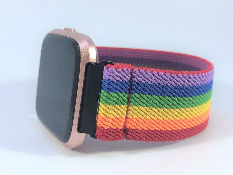 rainbow fitbit versa band