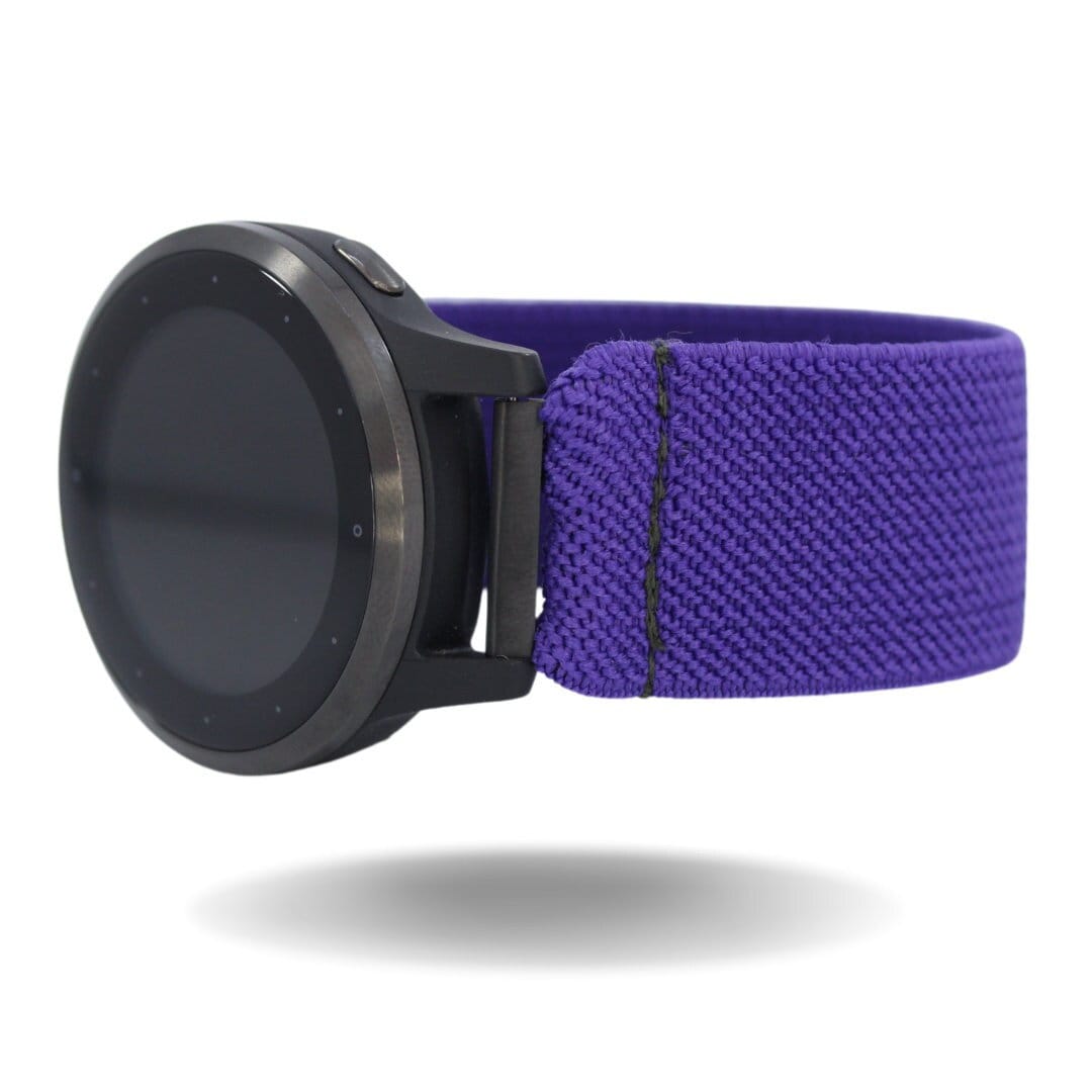Elastic Watch Band for Garmin Vivoactive 4s Solid Purple With 18mm Specialty Adapters Handmade Stretchy Strap Etsy Australia