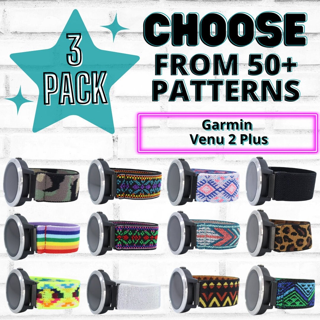 3 Pack Elastic Watch Bands for Garmin Venu 2 Plus W/ 20mm Etsy