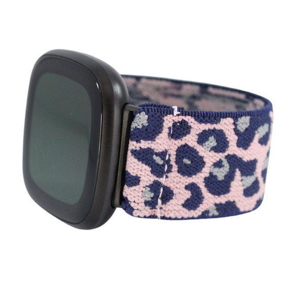 Elastic Fitbit Sense 1 Versa 3 Watch Band Fits Fitbit Sense and Versa 3 Pink Blue Leopard Animal Print Boho Chic Etsy Canada