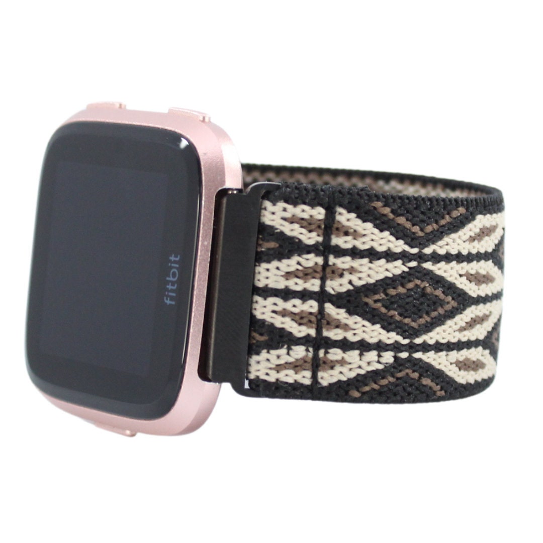Fitbit versa rose gold metallic knit band clearance