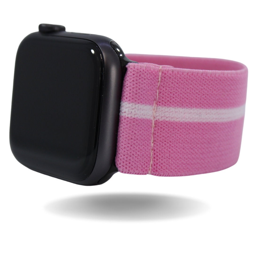 Pink band on black apple watch cheap