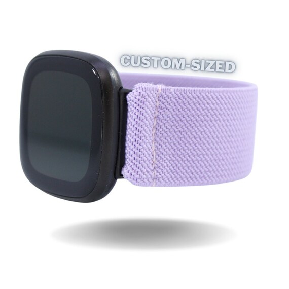 Correa elastica para reloj Fitbit Sense 1 Versa 3 Se adapta a Fitbit Sense y Versa 3 Morado lila solido Hecha a mano en EE. UU. Personalizada Etsy Mexico