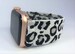 Elastic Watch Band for Apple Watch - All Series (Models 1 - 8, SE, Ultra) Black White Leopard