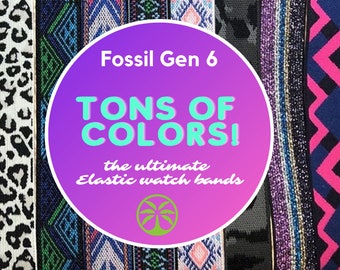 Elastic Fossil Gen 6 Watch Band Choose 