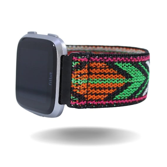 Elastic Fitbit Versa Watch Band Fits Versa 1 2 Lite Retro Black