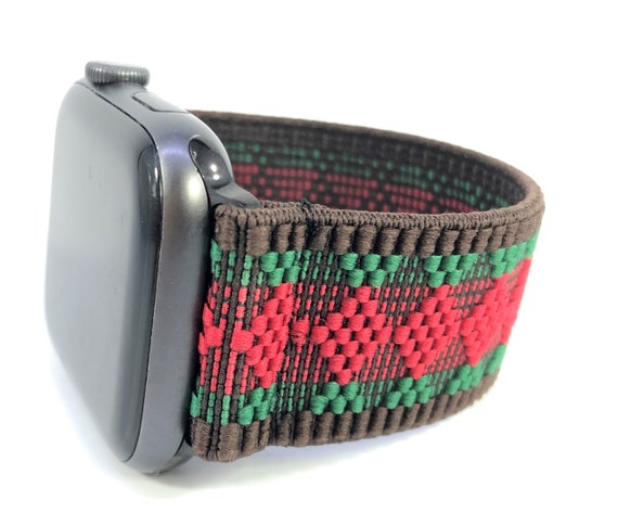 Elastic Watch Band for Apple Watch All Series models 1 8 SE Ultra Red Green Brown Tribal Nature Aztec Mayan Boho Etsy